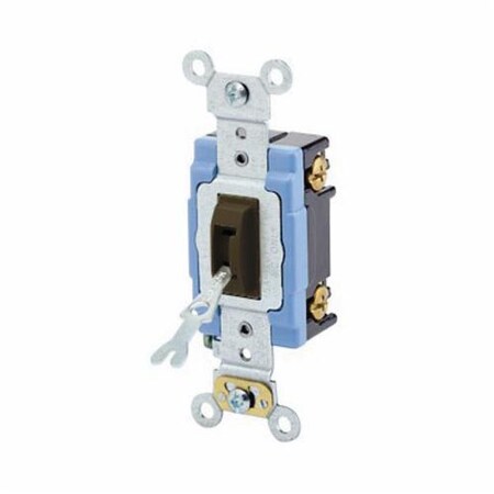 Leviton Wall Switch, 1-Pole, 120/277V, 15A, Brown 1201-2L